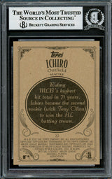 Ichiro Suzuki Autographed 2002 Topps 206 Card #22 Seattle Mariners Beckett BAS Stock #194200