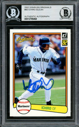 Ichiro Suzuki Autographed 2002 Donruss Originals Card #66 Seattle Mariners Beckett BAS #12785464