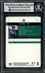 Ichiro Suzuki Autographed 2002 Fleer Premium Card #71 Seattle Mariners Beckett BAS Stock #194215