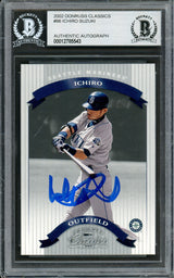 Ichiro Suzuki Autographed 2002 Donruss Classics Card #96 Seattle Mariners Beckett BAS Stock #194222