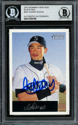 Ichiro Suzuki Autographed 2002 Bowman Heritage Card #261 Seattle Mariners Black Box Beckett BAS #12785799
