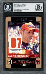Ichiro Suzuki Autographed 2007 Topps All Star Stitches Game Worn Jersey Card #AS IS Seattle Mariners Beckett BAS #12785998