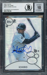 Ichiro Suzuki Autographed 2002 Topps Own The Game Card #OG14 Seattle Mariners Auto Grade Gem Mint 10 Beckett BAS #12786168