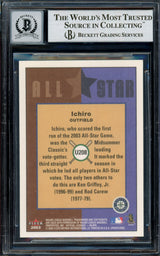 Ichiro Suzuki Autographed 2003 Fleer Tradition Update Card #U208 Seattle Mariners Auto Grade Gem Mint 10 Beckett BAS Stock #194327