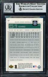Ichiro Suzuki Autographed 2003 Upper Deck Card #67 Seattle Mariners Auto Grade Gem Mint 10 Beckett BAS Stock #194343