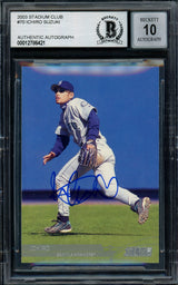 Ichiro Suzuki Autographed 2003 Topps Stadium Club Card #70 Seattle Mariners Auto Grade Gem Mint 10 Beckett BAS Stock #194344