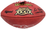 Tom Brady Autographed Official NFL Leather Super Bowl XXXIX Logo Football Fanatics Holo #AA0104084