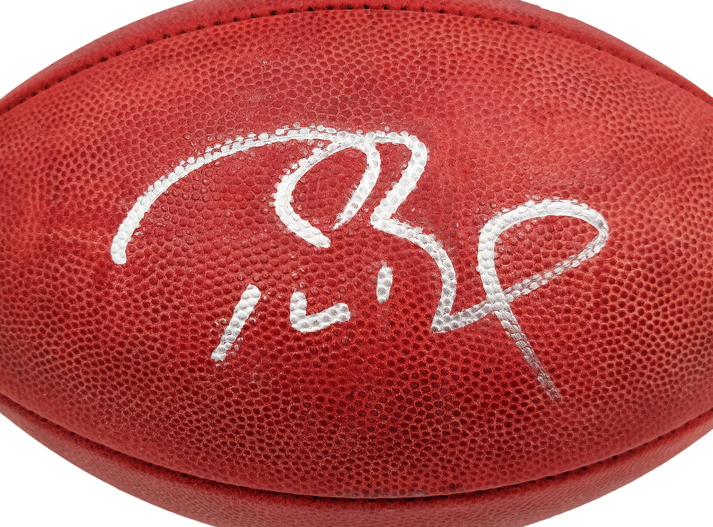 Tom Brady Autographed Official NFL Leather Super Bowl LIII Logo Football Fanatics Holo #AA0104126