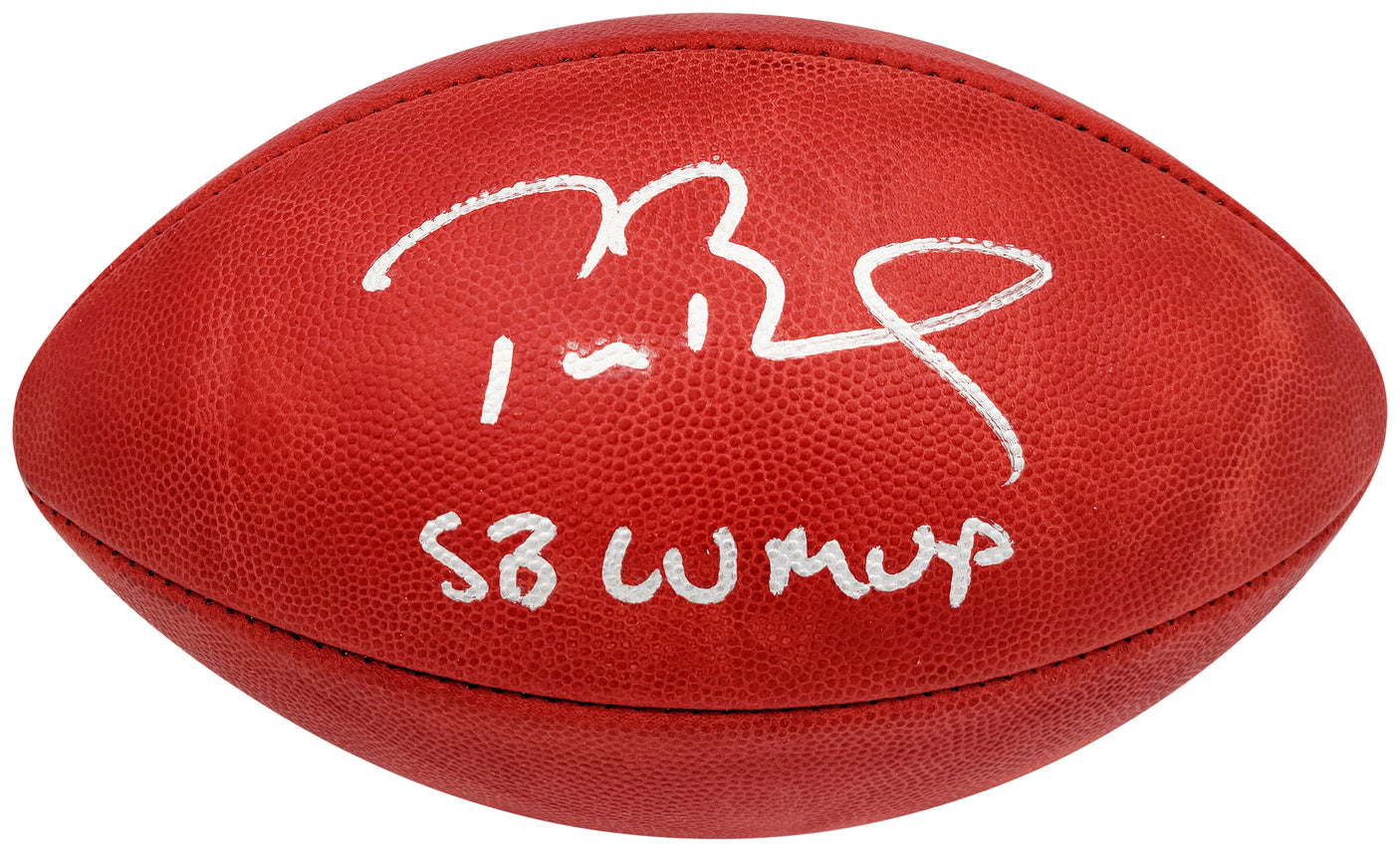 Tom Brady Autographed Official NFL Leather Super Bowl LV Logo Football "SB LV MVP" Fanatics Holo #AA0104060