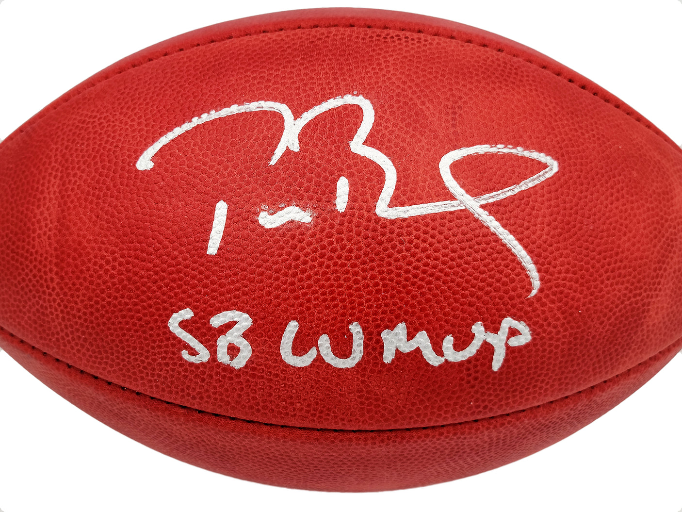 Tom Brady Autographed Official NFL Leather Super Bowl LV Logo Football "SB LV MVP" Fanatics Holo #AA0104060