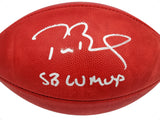 Tom Brady Autographed Official NFL Leather Super Bowl LV Logo Football "SB LV MVP" Fanatics Holo #AA0104060
