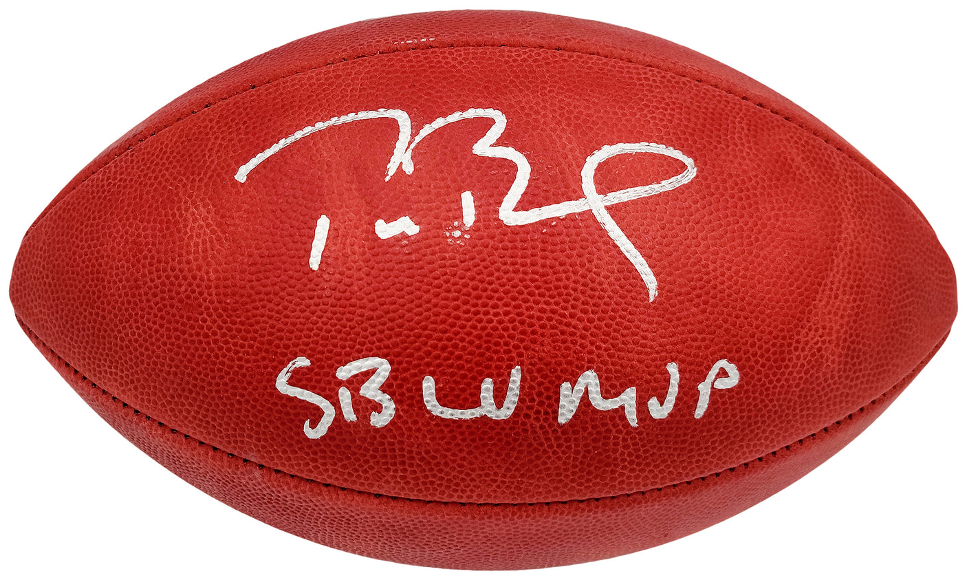 Tom Brady Autographed Official NFL Leather Super Bowl LV Logo Football "SB LV MVP" Fanatics Holo #AA0104061