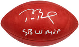 Tom Brady Autographed Official NFL Leather Super Bowl LV Logo Football "SB LV MVP" Fanatics Holo #AA0104061