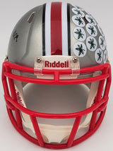 Denzel Burke Autographed Ohio State Buckeyes Flash Gray Speed Mini Helmet Beckett BAS QR Stock #203891