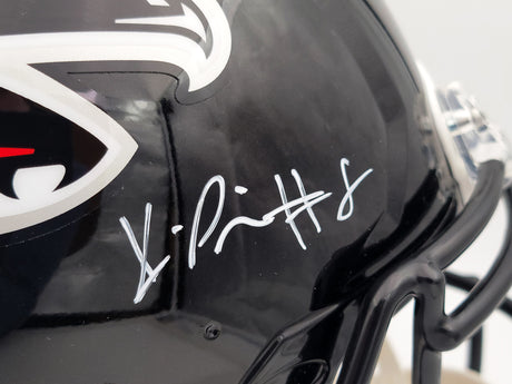 Kyle Pitts Autographed Atlanta Falcons Black Full Size Authentic Speed Helmet Beckett BAS QR Stock #203859