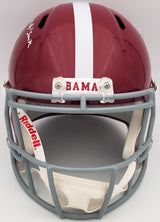 Devonta Smith Autographed Alabama Crimson Tide Red Full Size Replica Speed Helmet "Smitty" Beckett BAS QR Stock #203863
