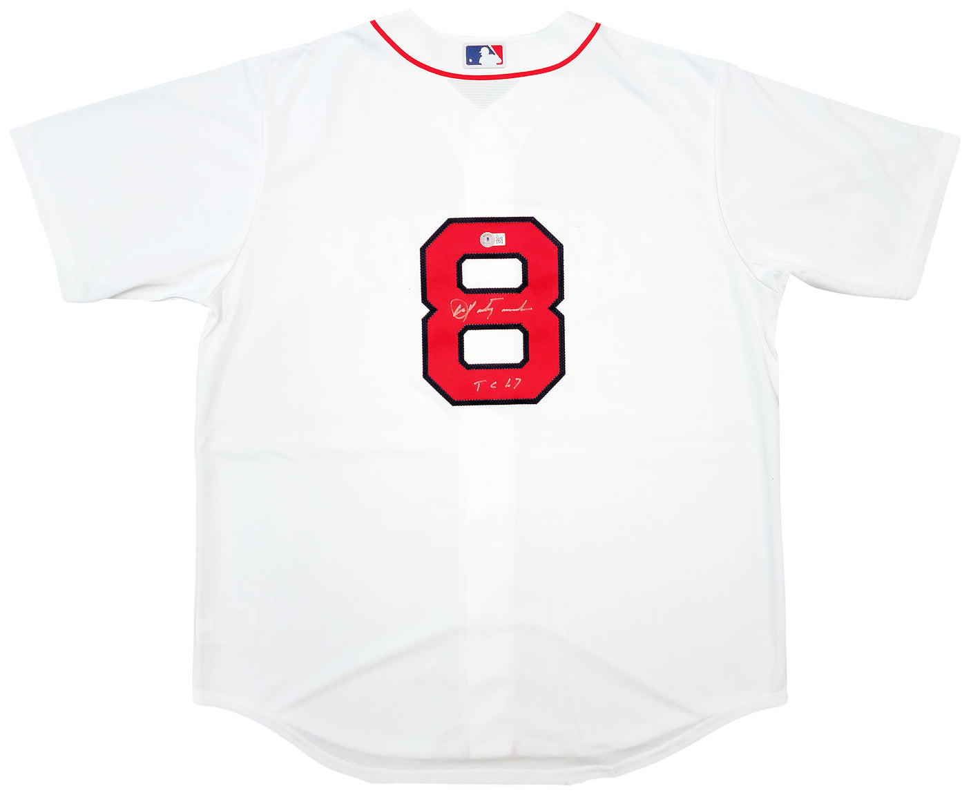 Boston Red Sox Carl Yastrzemski Autographed White Nike Jersey Size L "TC 67" Beckett BAS Stock #203884