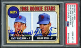 Nolan Ryan & Jerry Koosman Autographed 1968 Topps Rookie Reprint Card #177 New York Mets Auto Grade Gem Mint 10 PSA/DNA Stock #203893