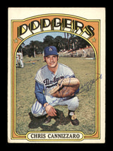 Chris Cannizzaro Autographed 1972 Topps Card #759 Los Angeles Dodgers High Number SKU #204261