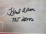 Hank Aaron Autographed Framed 10x30 Panoramic Photo Milwaukee Braves "755 HOF 82" Fanatics Holo #1087385