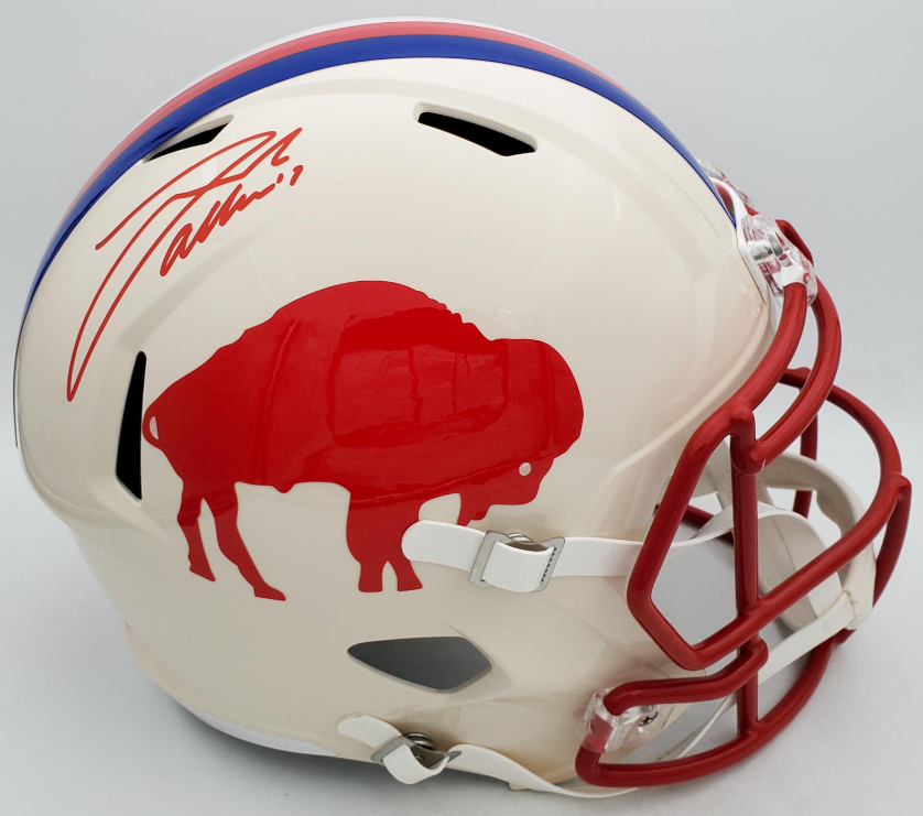 Josh Allen Signed Bills Retro F/S Speed Replica Football Helmet - Fanatics
