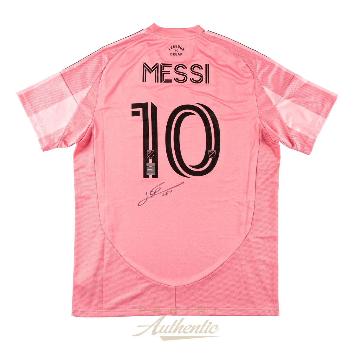Lionel Messi Autographed 2025 Inter Miami Pink Home Replica Jersey Panini