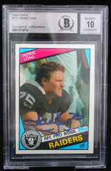 1984 Topps #111 Howie Long Auto Oakland Raiders BGS Autograph 10