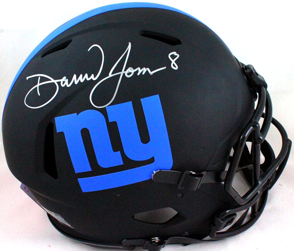 Daniel Jones Autographed F/S NY Giants Authentic Eclipse Helmet- Beckett W