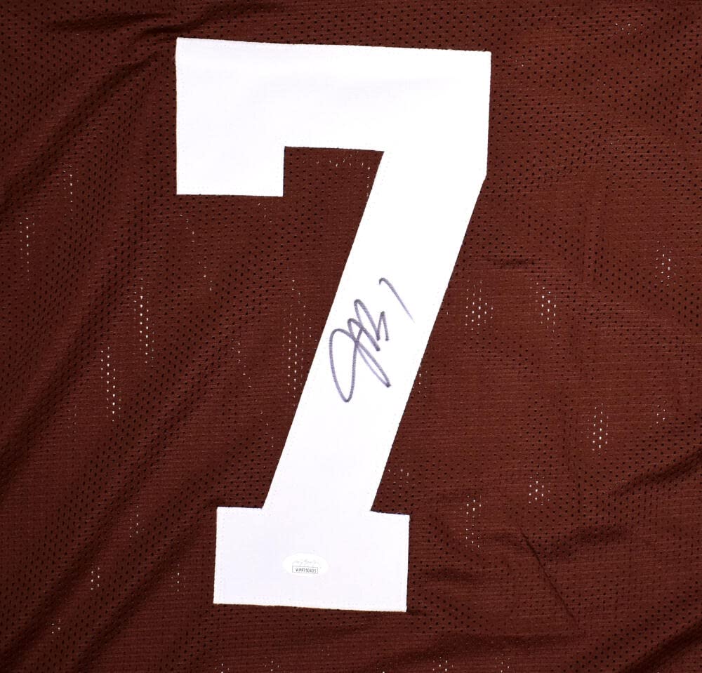 Jacoby Brissett Autographed Brown Pro Style Jersey - JSA W *Black