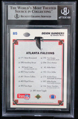1991 Upper Deck #85 Deion Sanders Auto Atlanta Falcons Autograph Beckett Auth