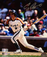 Craig Biggio Autographed Houston Astros 8X10 Hit Photo- Tristar *Silver