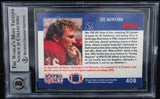 1990 Pro Set #408 Joe Montana Auto San Francisco 49ers BGS Autograph 10
