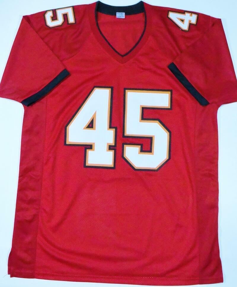 Devin White Autographed Red Pro Style Jersey - Beckett W Auth *4