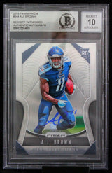 2019 Panini Prizm #344 AJ Brown Tennessee Titans BGS Autograph 10