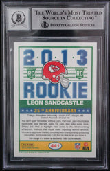 2013 Score #441 Deion Sanders KC Chiefs BGS Autograph 10 Leon Sandcastle