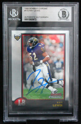 1998 Bowman Chrome #172 Ray Lewis Baltimore Ravens BGS Autograph 10