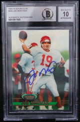 1993 Stadium Club #440 Joe Montana Auto Kansas City Chiefs BGS Autograph 10