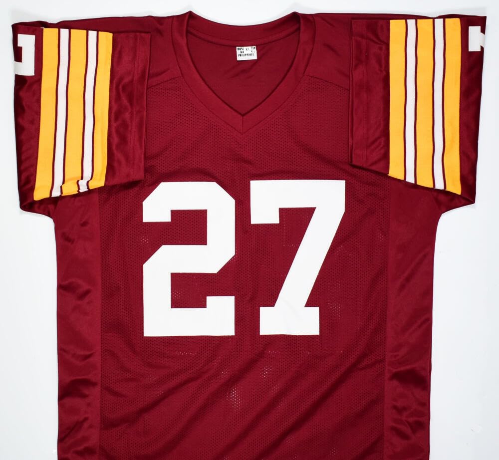 Kenny Houston Autographed Maroon Pro Style Jersey w/HOF- Prova *Black