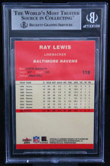 2004 Fleer Tradition #118 Ray Lewis Ravens BGS Autograph 10