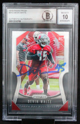 2019 Panini Prizm #312 Devin White Tampa Bay Buccaneers BGS Autograph 10