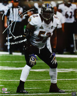 Ray Lewis Signed Ravens 16x20 HM Stance Photo w/SB Champs Last Dance-BAW Holo
