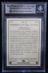 2005 Topps Turkey Red #4A Ray Lewis Baltimore Ravens BGS Autograph 10