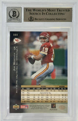 1995 Upper Deck #111 Joe Montana Auto Kansas City Chiefs BGS Autograph 10