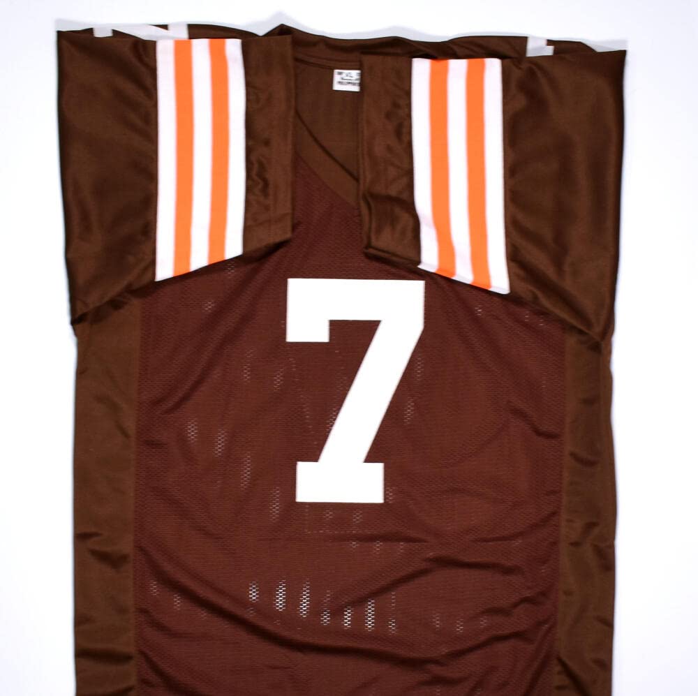 Jacoby Brissett Autographed Brown Pro Style Jersey - JSA W *Black