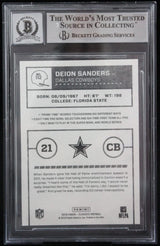 2016 Classics #112A Deion Sanders Dallas Cowboys BGS Autograph 10