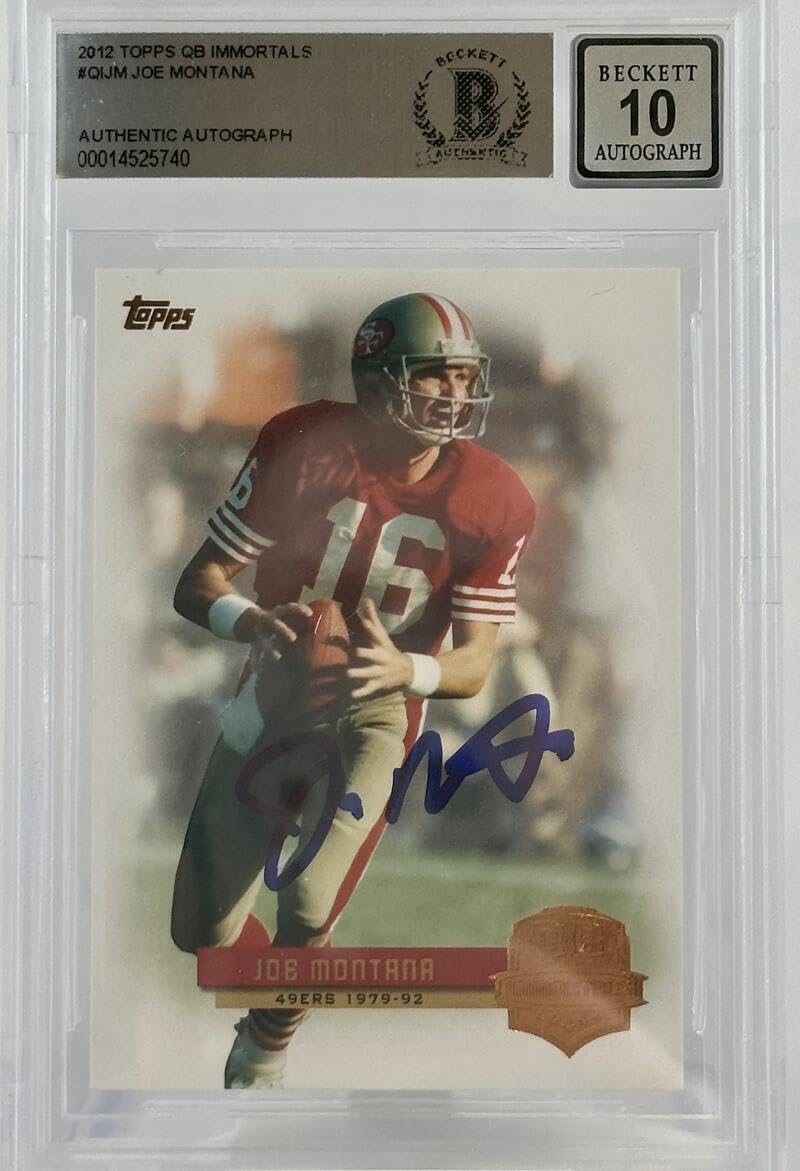 2012 Topps QB Immortals #QIJM Joe Montana Auto San Fran 49ers BGS Autograph 10