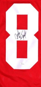 John Taylor Autographed Red Pro Style Jersey - JSA W *Black