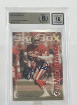 1993 Skybox Impact #139 Joe Montana Auto Kansas City Chiefs BGS Autograph 10