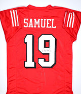 Deebo Samuel Autographed Red Shadow Pro Style Jersey- JSA *Black