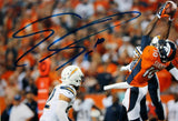 Emmanuel Sanders Autographed Broncos 8x10 Leap for Ball Photo- JSA Witness Auth